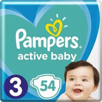 Pampers Active Baby MP S4+ 1×54 pzs, talla S4+, pañales bebé