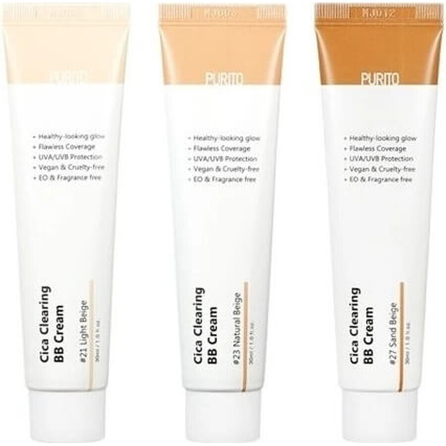 Purito Cica Clearing BB Cream Nr. 23 / Natural Beige / 30 ml 1×Nr. 23 / Natural Beige / 30 ml