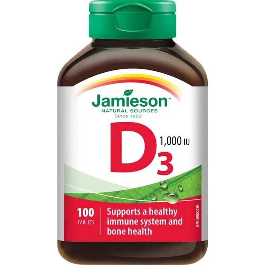 JAMIESON VITAMIN D3 1000 IU 1×100 tbl, Nahrungsergänzungsmittel