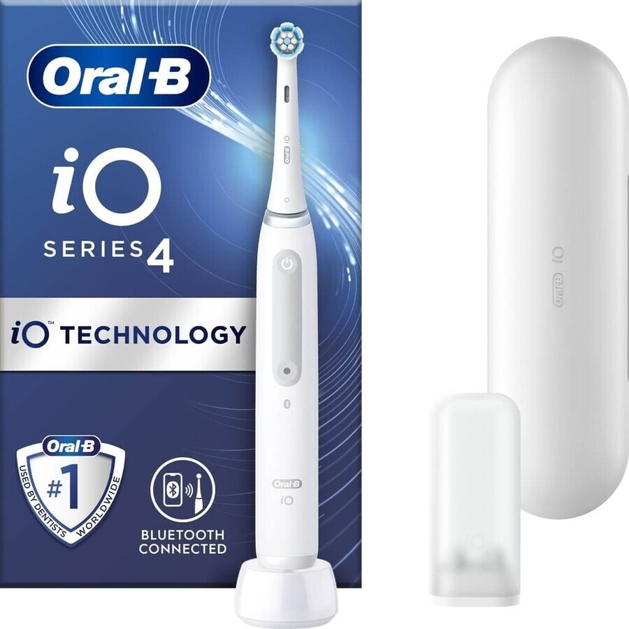 Oral B iO iO Series 4 Blanco 1×1 Cepillo de dientes eléctrico, cepillo de dientes eléctrico