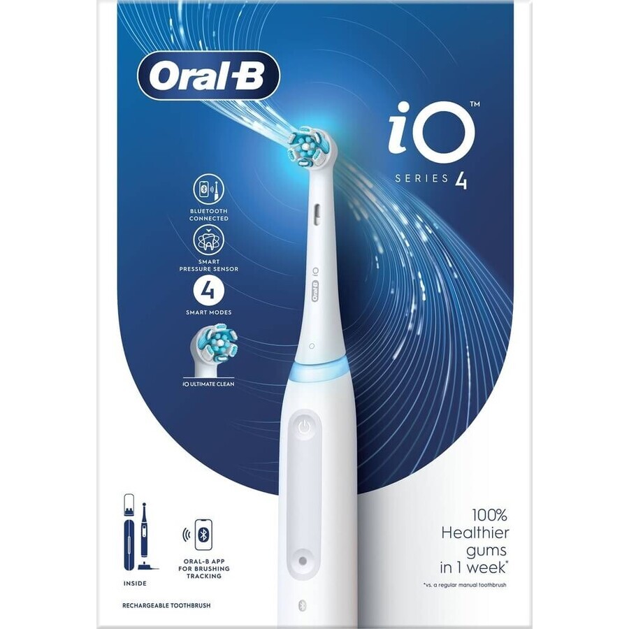 Oral B iO iO Series 4 Blanco 1×1 Cepillo de dientes eléctrico, cepillo de dientes eléctrico