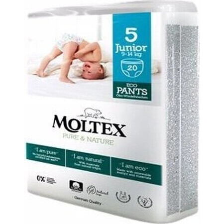 Moltex Pure & Nature Junior Culotte de protection extensible Junior 9 -14 kg 1×20 pcs, culotte de protection