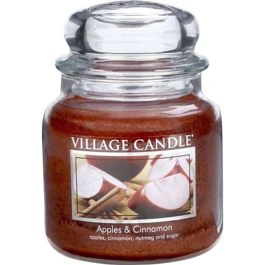 Village Candle Vela perfumada en vidrio - Manzana y canela, mediana 1×1 unid.