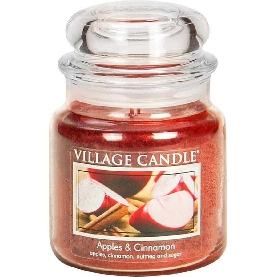 Village Candle Vela perfumada en vidrio - Manzana y canela, mediana 1×1 unid.