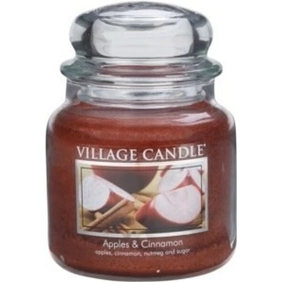 Village Candle Vela perfumada en vidrio - Manzana y canela, mediana 1×1 unid.