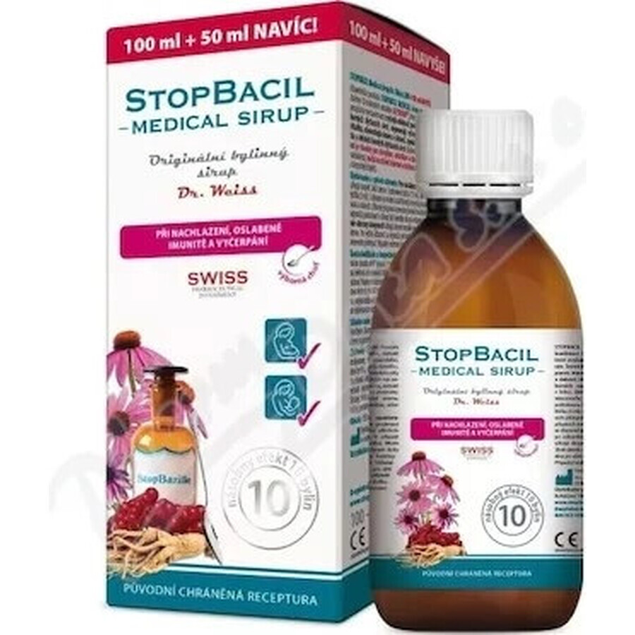 STOPBACIL Medizinischer Hustensaft Dr. Weiss 1×150 ml, Hustensaft