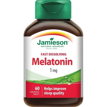 JAMIESON MELATONIN 1 MG 1×60 pcs, complément alimentaire