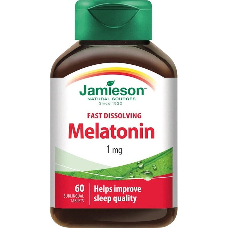 JAMIESON MELATONIN 1 MG 1×60 pcs, complément alimentaire