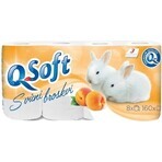 Papier hygiénique Q SOFT 3 plis 1×8 pièces, goût pêche