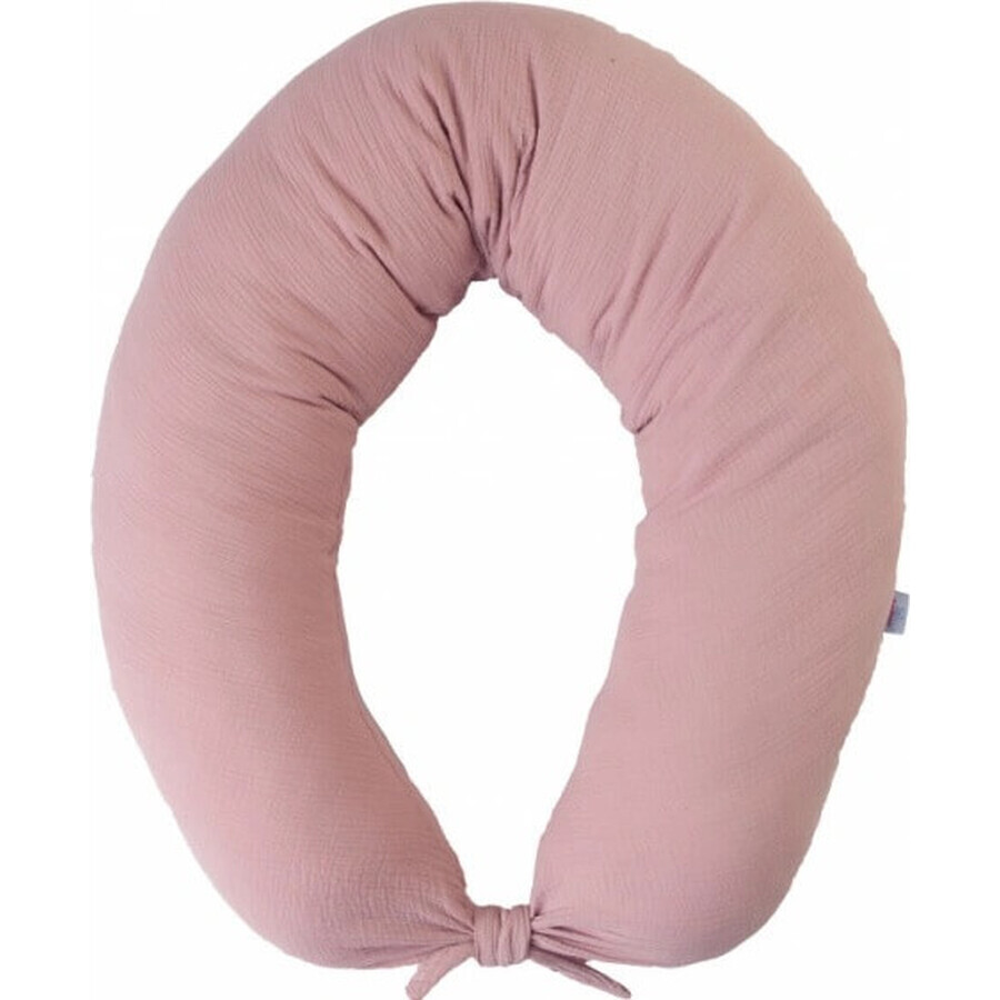 BABYMATEX Almohada Lactancia Muselina Luna Rosa Viejo 260 cm 1×1 ud, 100% algodón