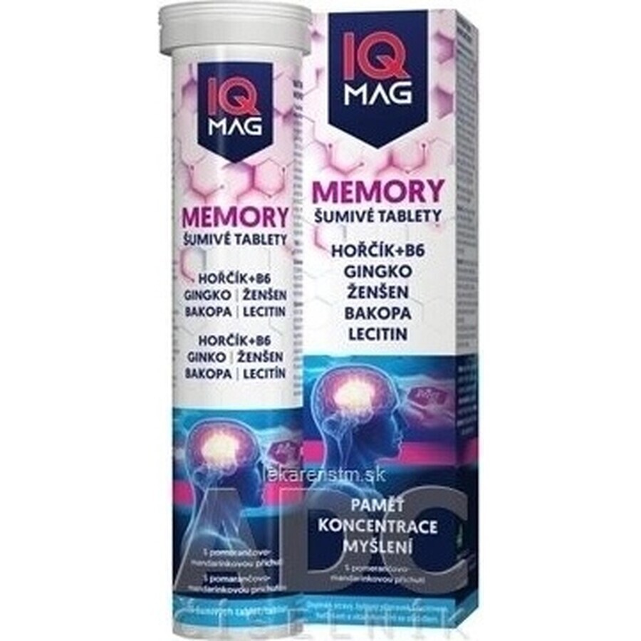 IQ Mag Memory, orange-mandarin 1×20 tbl, food supplement