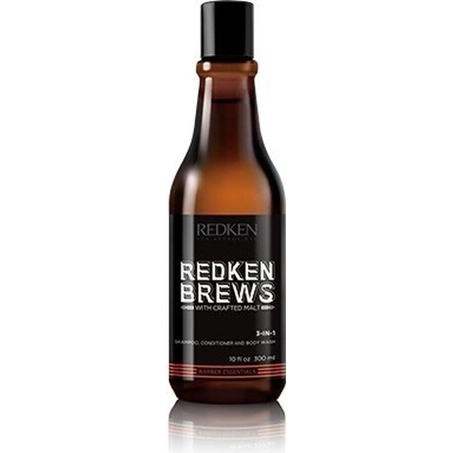 Redken Brews Champú 3 en 1 Brews 1×300 ml, champú