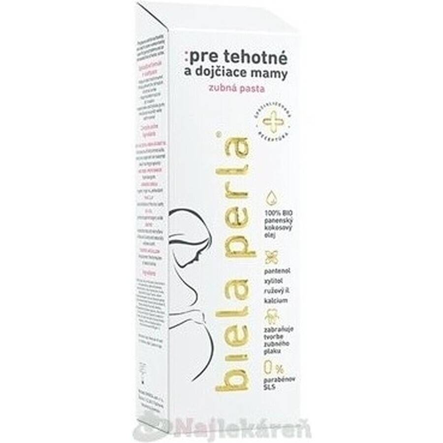 White pearl - para embarazadas y madres lactantes, pasta dentífrica 1×75 ml, pasta dentífrica