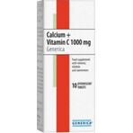 GENERICA Calcio + Vitamina C 1000 mg 1×10 tbl, complemento alimenticio