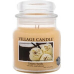 Village Candle Lumânare parfumată în sticlă - Creamy Vanilla - Înghețată de vanilie, medie 1×1 buc