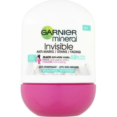 Garnier Invisible 48h 1×50 ml, anti-transpirant parel tegen vlekken