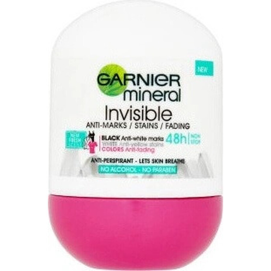 Garnier Invisible 48h 1×50 ml, anti-transpirant parel tegen vlekken