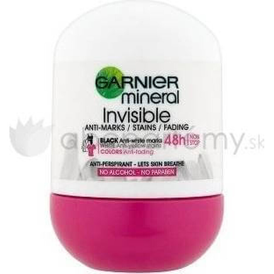 Garnier Invisible 48h 1×50 ml, anti-transpirant parel tegen vlekken