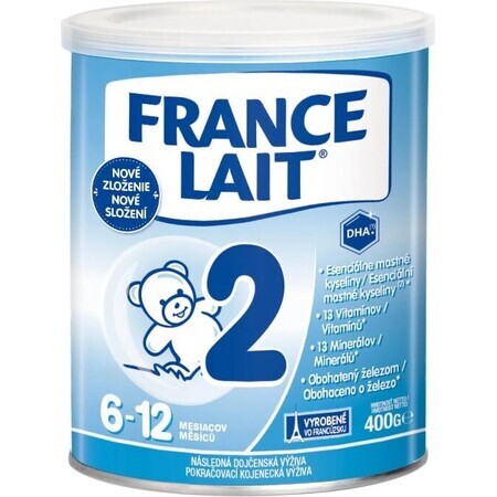 France Lait 2 follow-on formula from 6-12 months 1×400 g, milk formula from 6 months