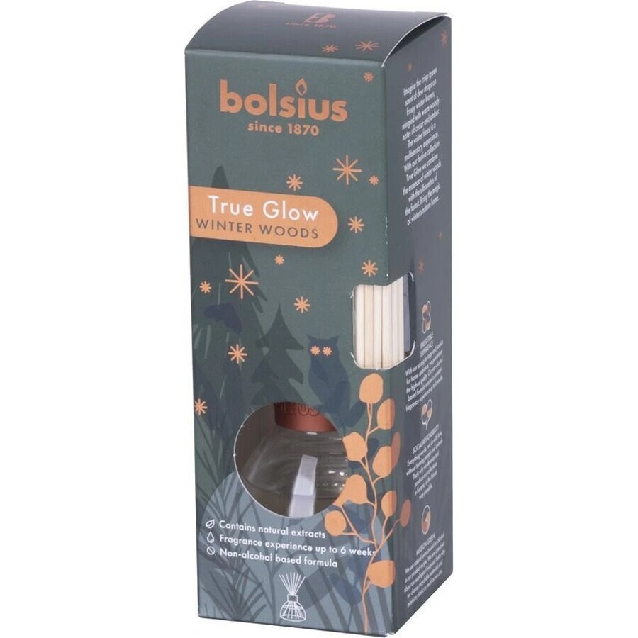 Bolsius True Glow Diffuser Winterwoods bețișoare parfumate 1×45 ml, parfum pentru apartament