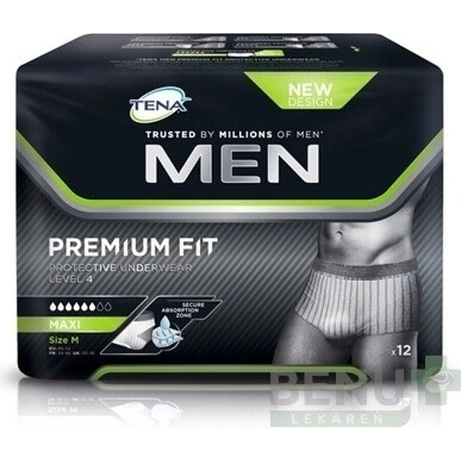 TENA Men's protective underwear Level 4 M 1×12 piezas, ropa interior