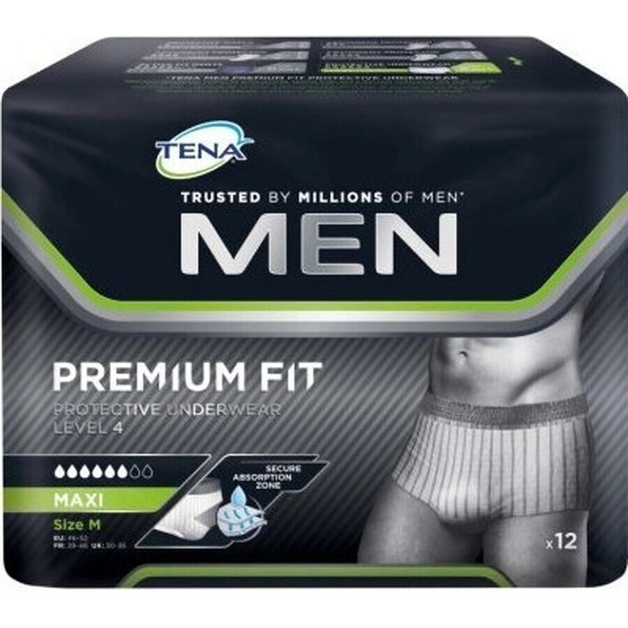 TENA Men's protective underwear Level 4 M 1×12 piezas, ropa interior