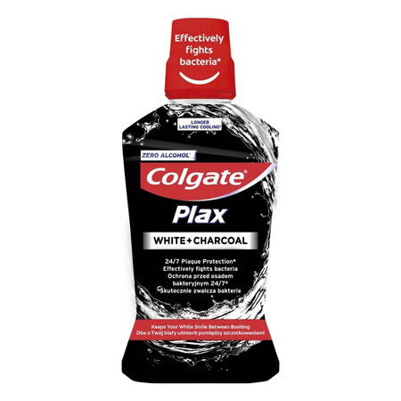 Plax White Houtskool mondwater zonder alcohol, 500ml, Colgate