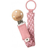 BIBS Paci Paci Braid clip para chupete, Dusty Pink / Baby Pink 1×1pc, clip para chupete rosa