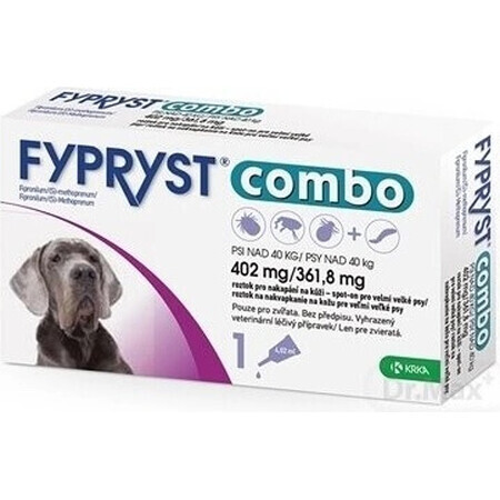 FYPRYST combo 402 mg/361,8 mg PSY OVER 40 KG 1×4,02 ml, preparado antipulgas