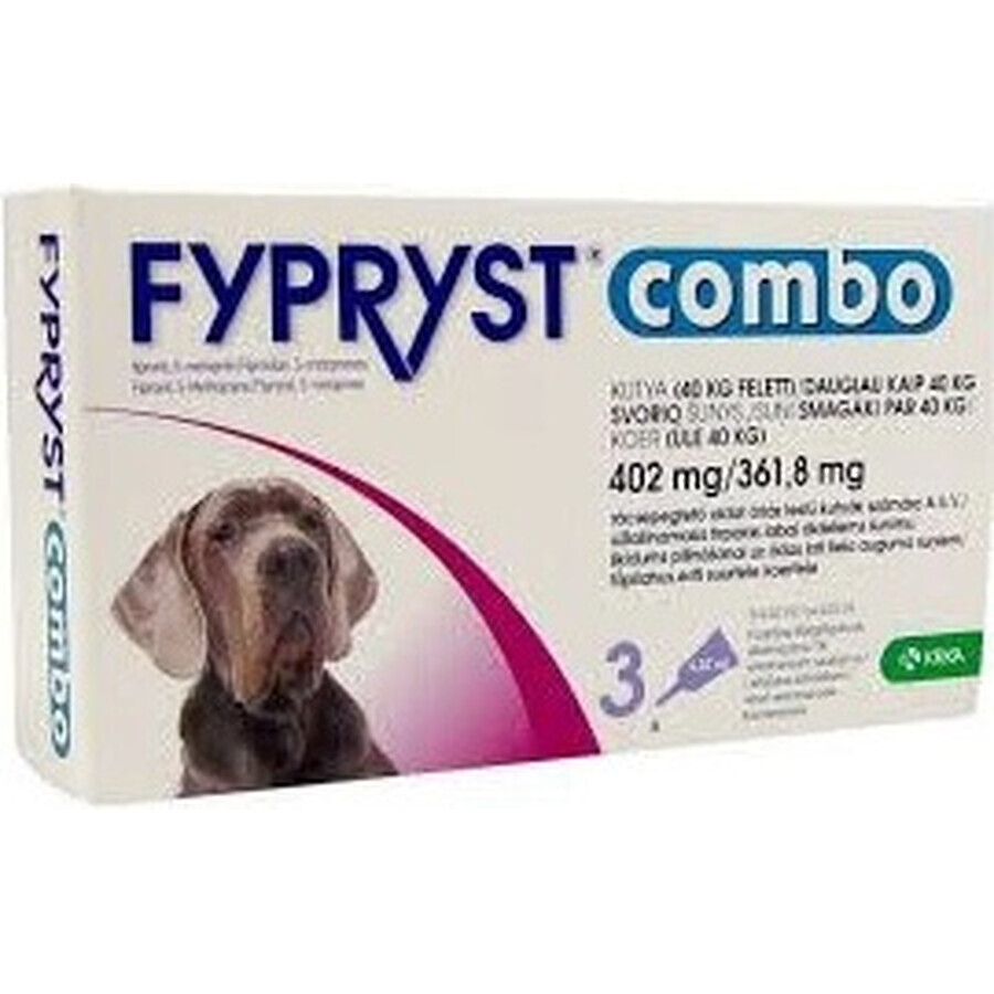 FYPRYST combo 402 mg/361,8 mg PSY OVER 40 KG 1×4,02 ml, preparado antipulgas