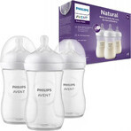 Philips AVENT Natural Response Biberón 260 ml, 1m+ 3 unidades 1×3 unidades 1×3 unidades, vidrio