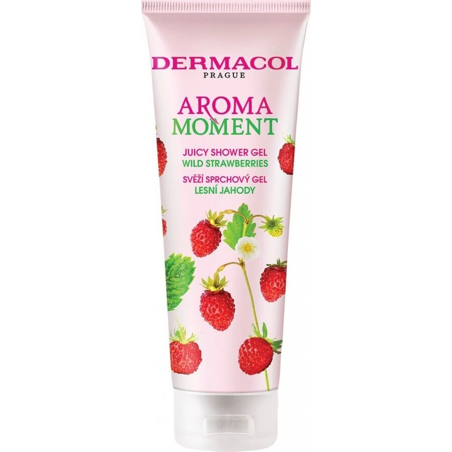 Dermacol Aroma Ritual Gel douche fraise des bois 1×250 ml, saveur fraise des bois