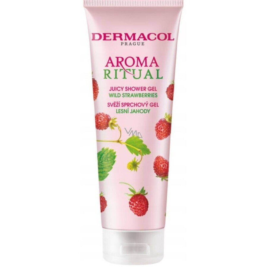 Dermacol Aroma Ritual Gel douche fraise des bois 1×250 ml, saveur fraise des bois