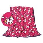 Baby blanket ELLA 1005/232 75x100cm pink unicorn 1×1 pc, baby blanket