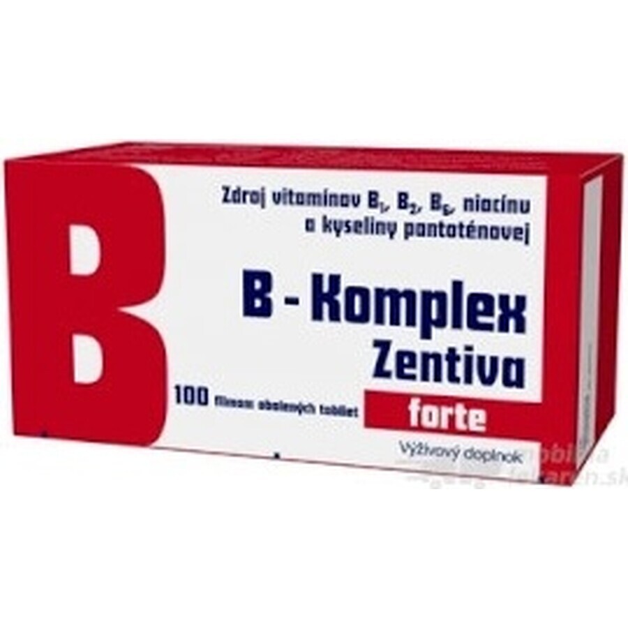 B-Komplex Zentiva forte 100 tbl 1×100 tbl, Vitamin B