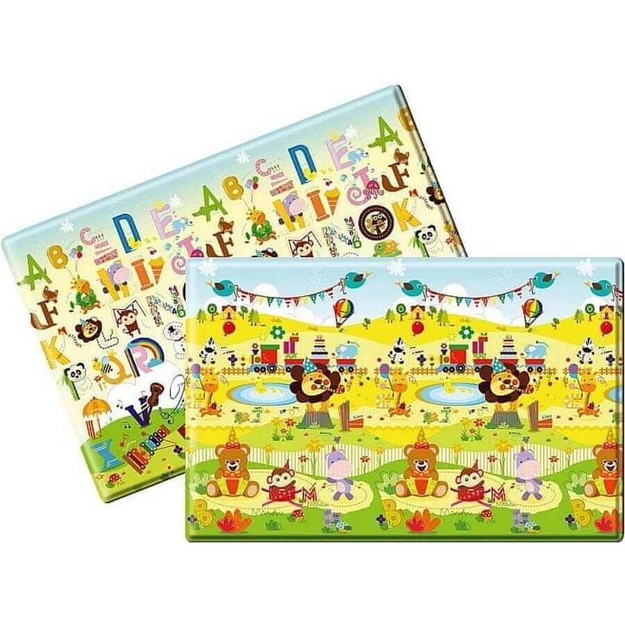 LALALU Playmat PREMIUM Pequeño, 140 x 140 x 1,2 - Feliz Cumpleaños 1×1 ud.