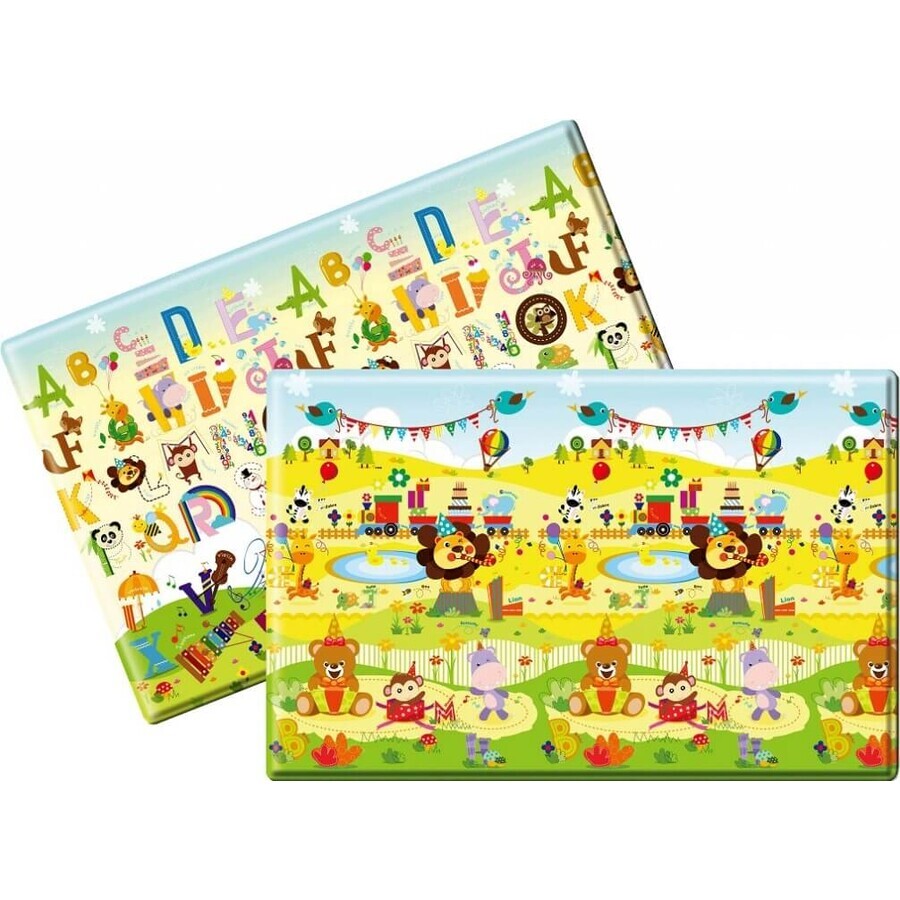 LALALU Playmat PREMIUM Pequeño, 140 x 140 x 1,2 - Feliz Cumpleaños 1×1 ud.