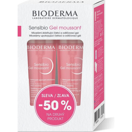 BIODERMA Sensibio Gel 200ml 1+1 Festival 2×200ml, gel limpiador