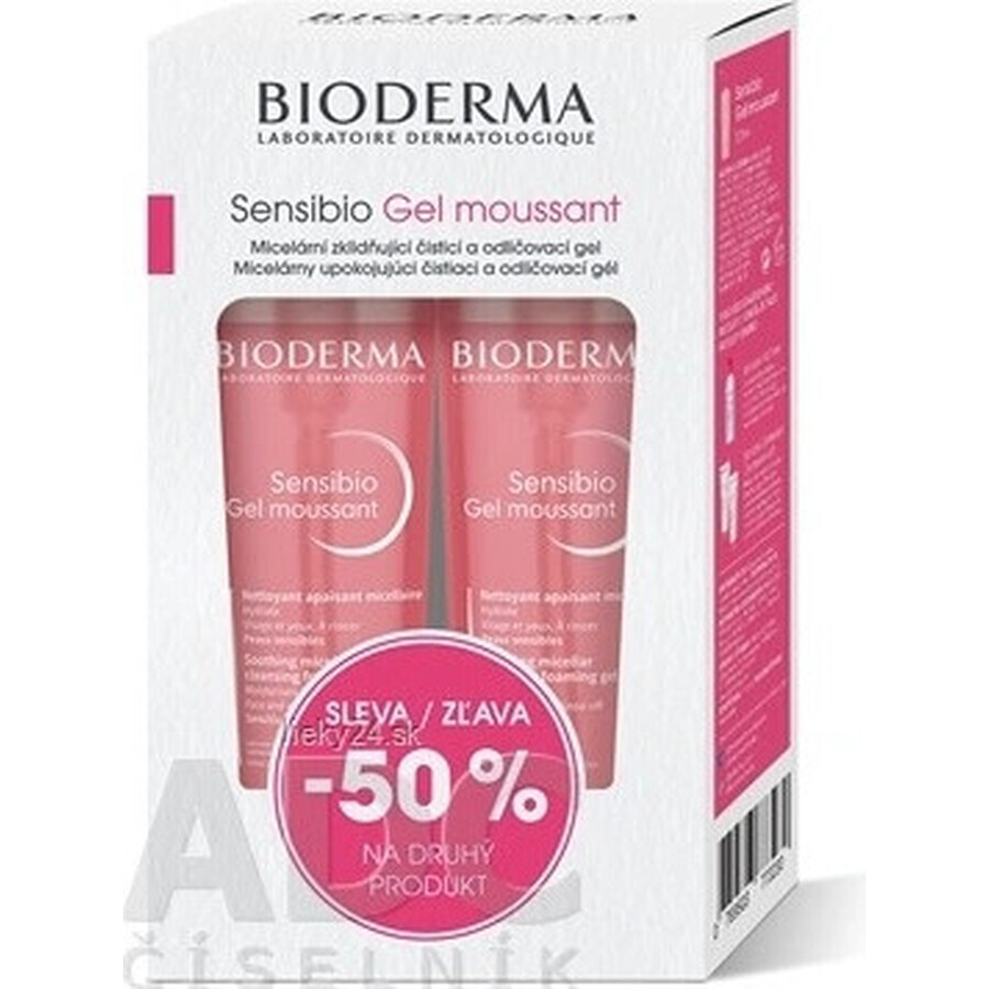 BIODERMA Sensibio Gel 200ml 1+1 Festival 2×200ml, gel limpiador