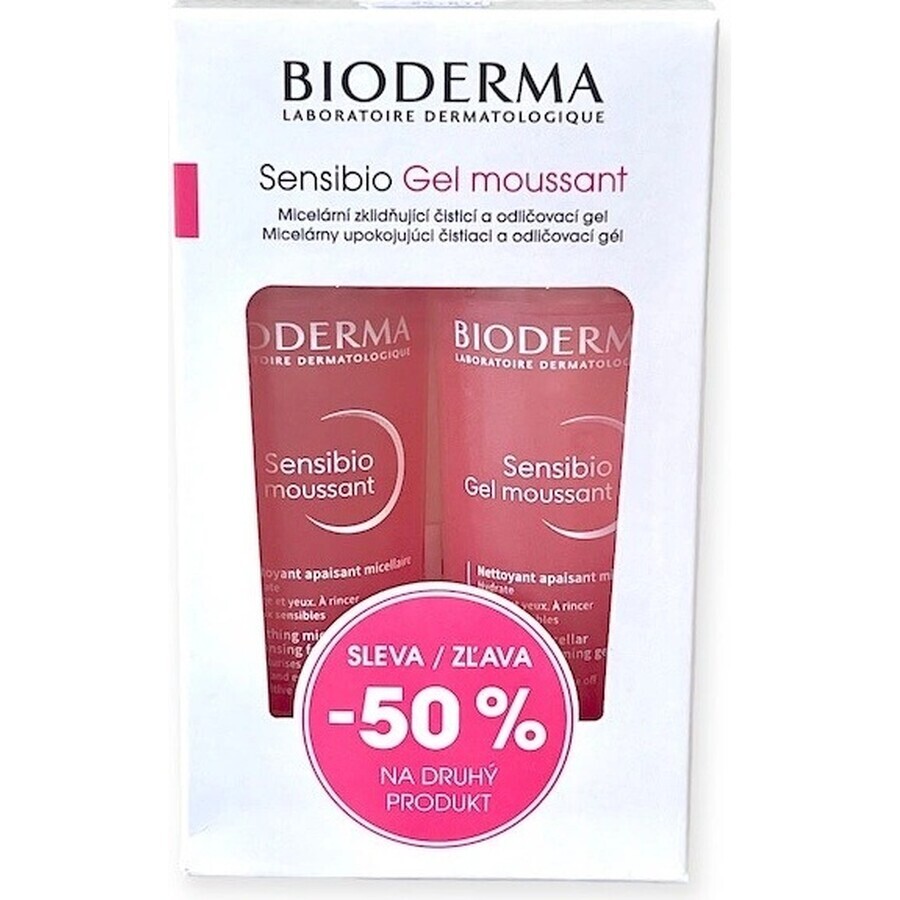 BIODERMA Sensibio Gel 200ml 1+1 Festival 2×200ml, gel limpiador