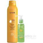 BABÉ SUN Sunscreen spray SPF 50 + Aloe vera gel, 1x1 set 1x200 + 90 ml, sunscreen spray + gift: cooling gel