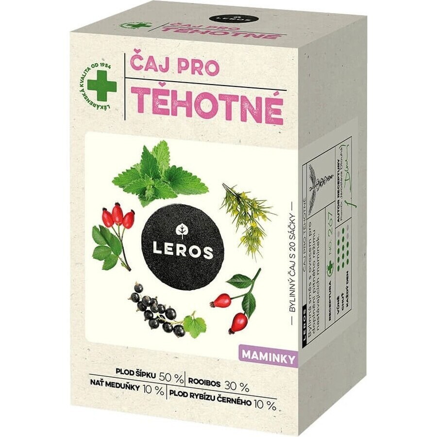 LEROS TEA FOR PREGNANT MOMS 20×2 g, ceai de plante pentru mamele însărcinate