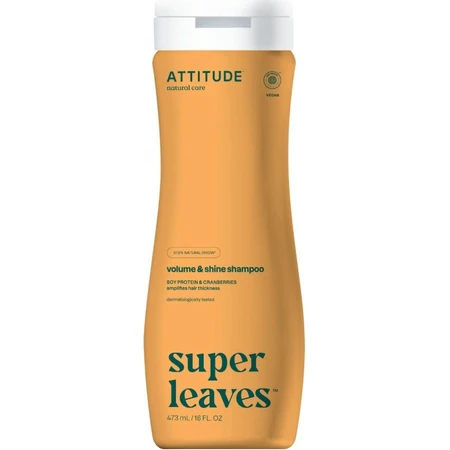 ATTITUDE Natural shampoo Super leaves with detoxifying effect - shine and volume for fine hair 1×473 ml, natural shampoo