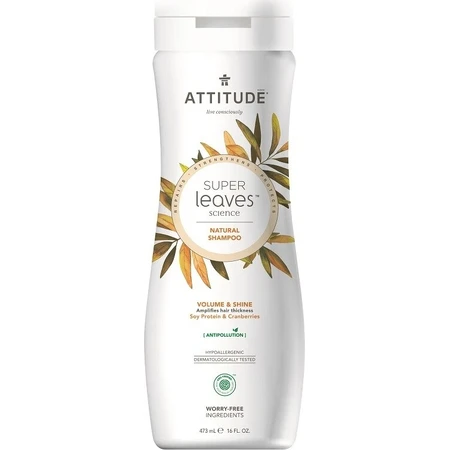 ATTITUDE Natural shampoo Super leaves with detoxifying effect - shine and volume for fine hair 1×473 ml, natural shampoo