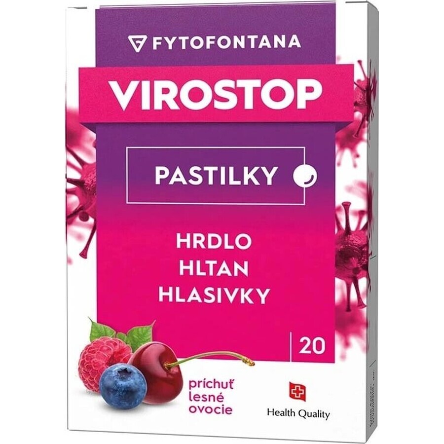 VIROSTOP Pastillas - bayas 1×20 piezas, pastillas para la gripe