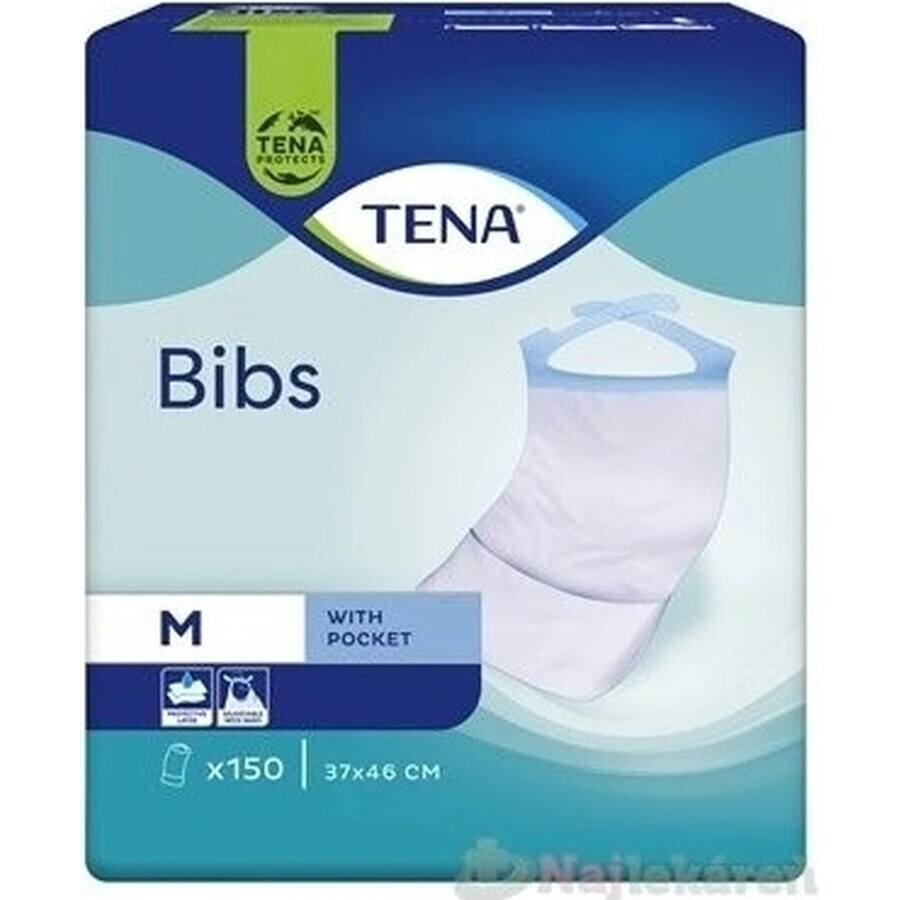 TENA Bib Bib M 1×150 piezas, tamaño 37x46cm