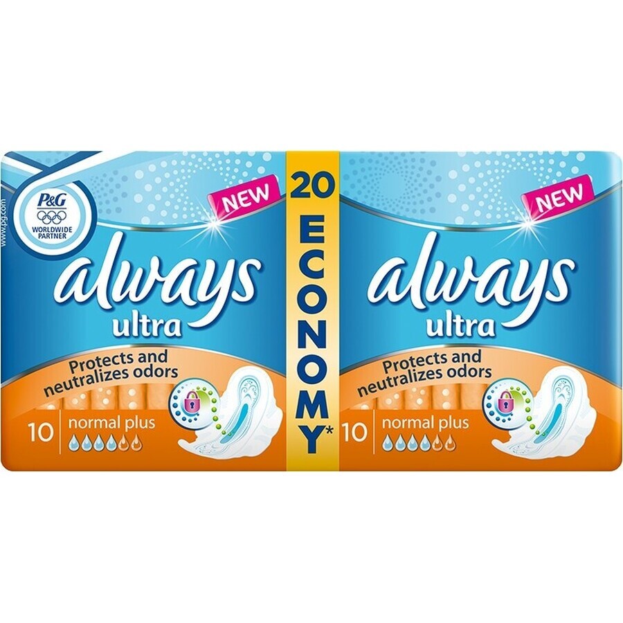 Always Ultra Duo 20 Stück Normal Plus 1×20 Stück, Menstruationstampons