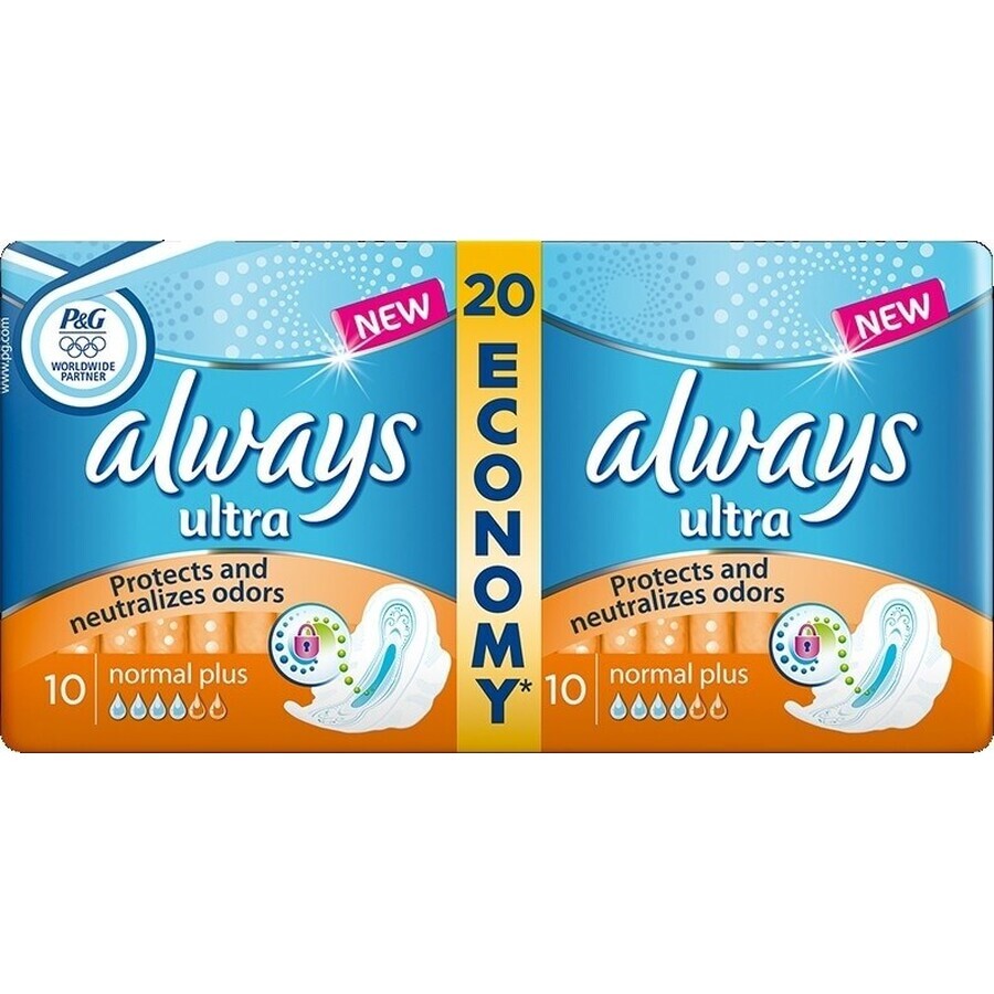 Always Ultra Duo 20 Stück Normal Plus 1×20 Stück, Menstruationstampons