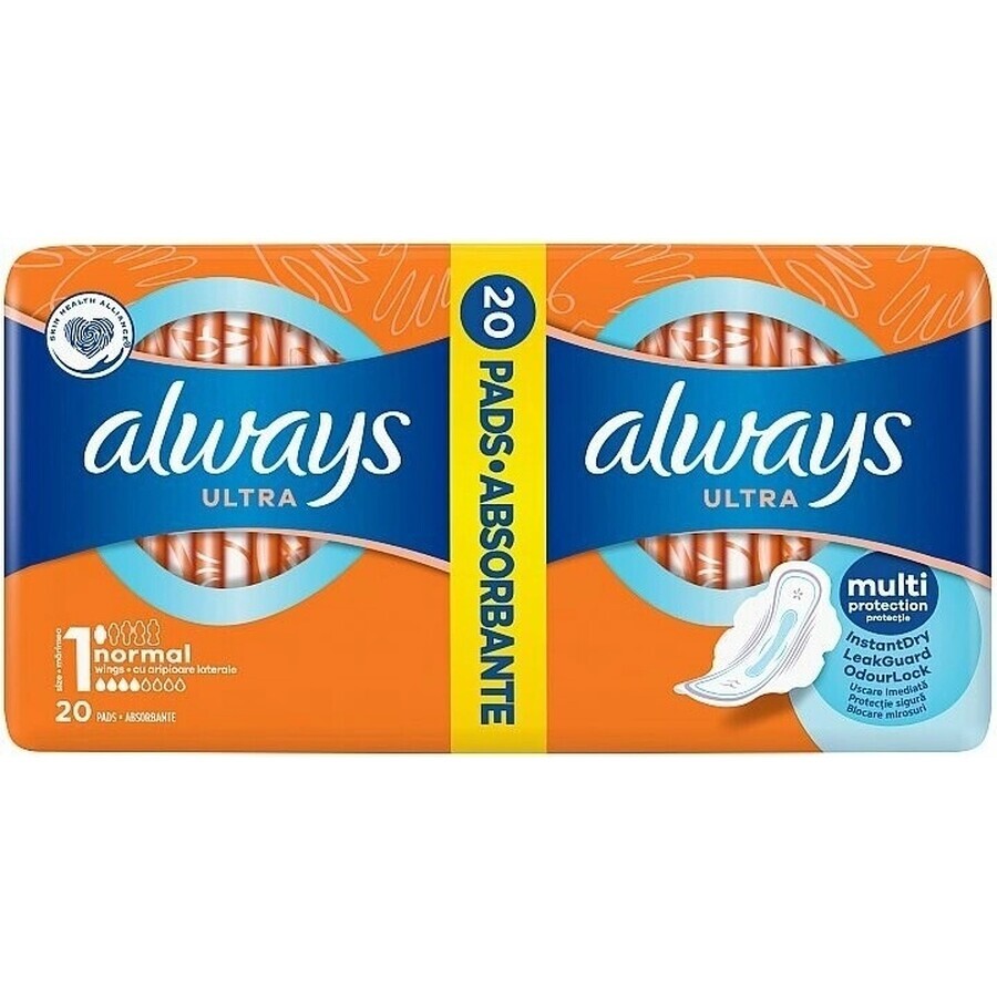 Always Ultra Duo 20 Stück Normal Plus 1×20 Stück, Menstruationstampons