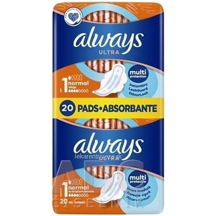 Always Ultra Duo 20 Stück Normal Plus 1×20 Stück, Menstruationstampons